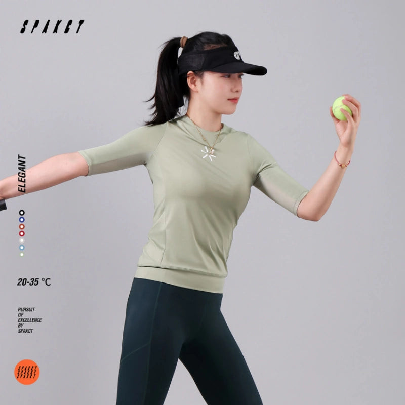 Elegant Short Sleeve Active Top | Unisex