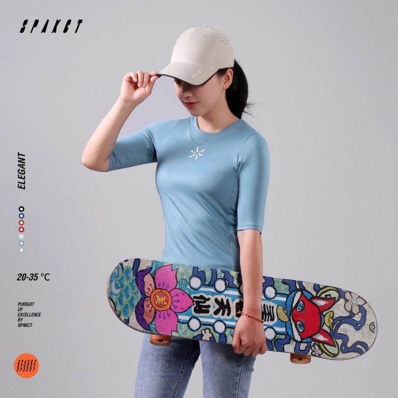 Elegant Short Sleeve Active Top | Unisex