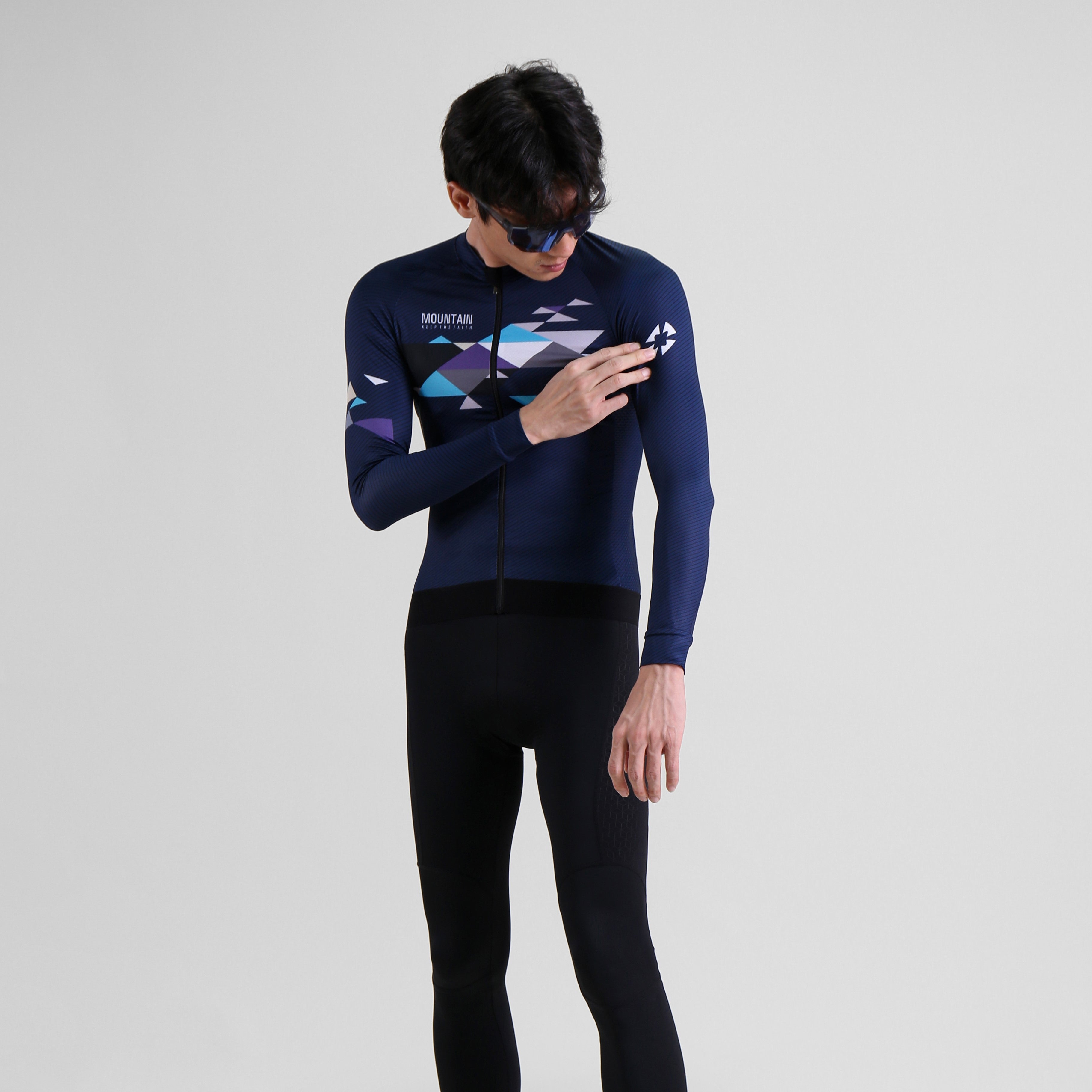 Men's Long Sleeve Jersey | Mountain Range - 30591606849693