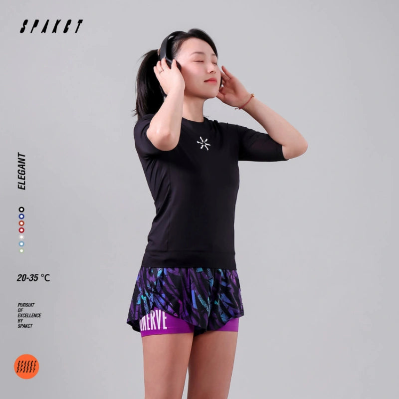 Elegant Short Sleeve Active Top | Unisex