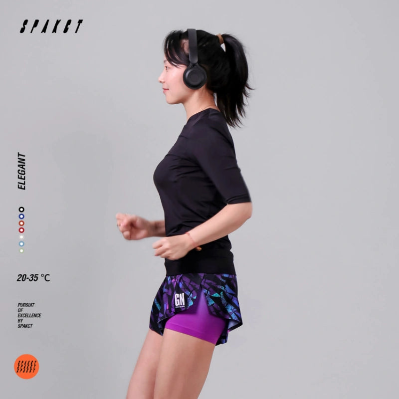Elegant Short Sleeve Active Top | Unisex