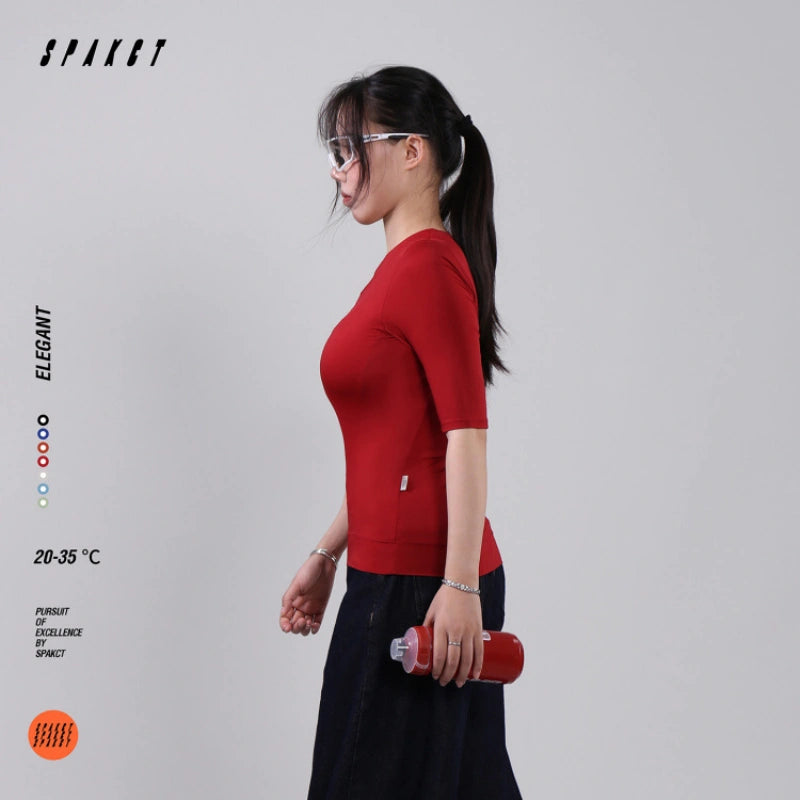 Elegant Short Sleeve Active Top | Unisex