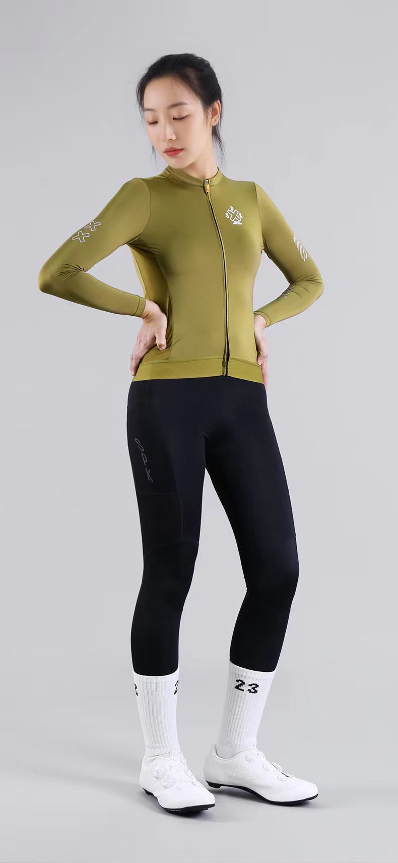 Women's Long Sleeve Earth-Tone Milk Silk Jersey | X - 32526664269981