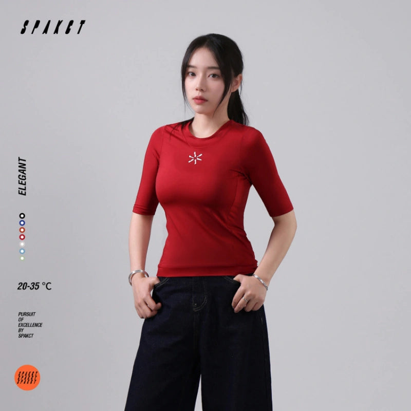 Elegant Short Sleeve Active Top | Unisex