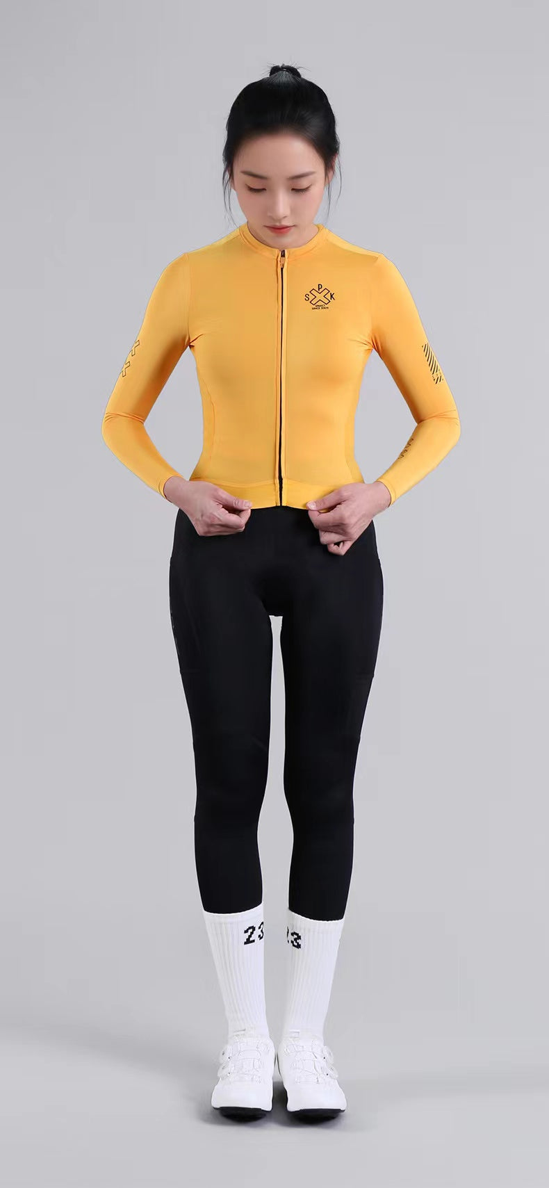 Women's Long Sleeve Earth-Tone Milk Silk Jersey | X - 32526663286941