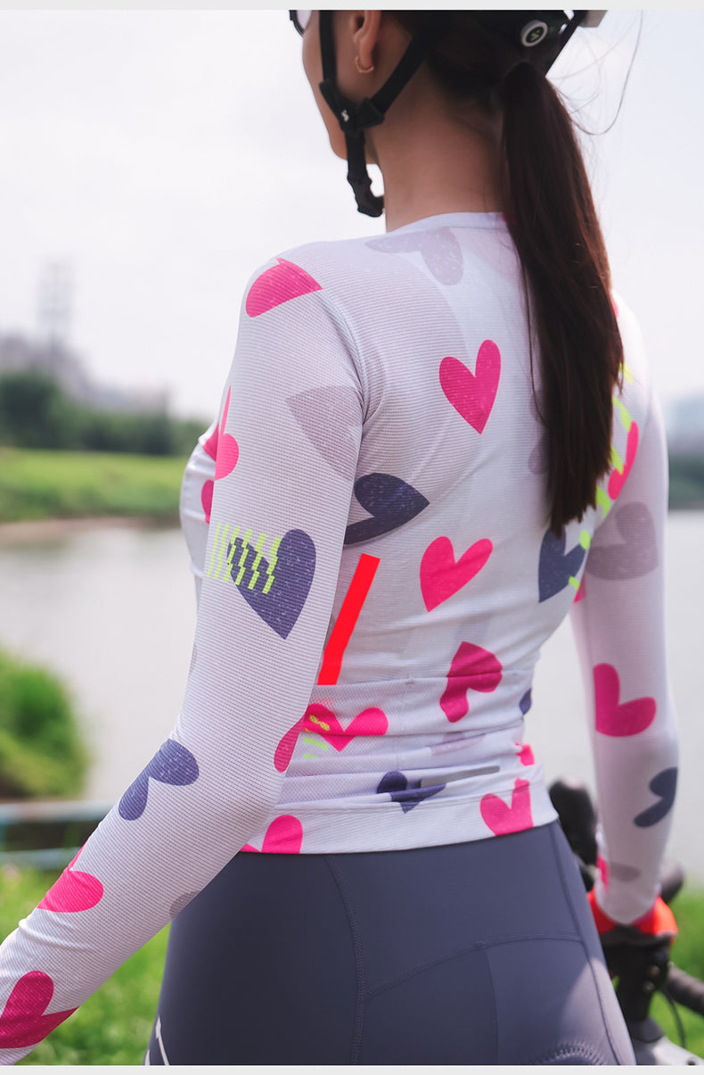 Women's Long Sleeve 5-Pocket Aero Jersey | Sweetheart - 32533809856669