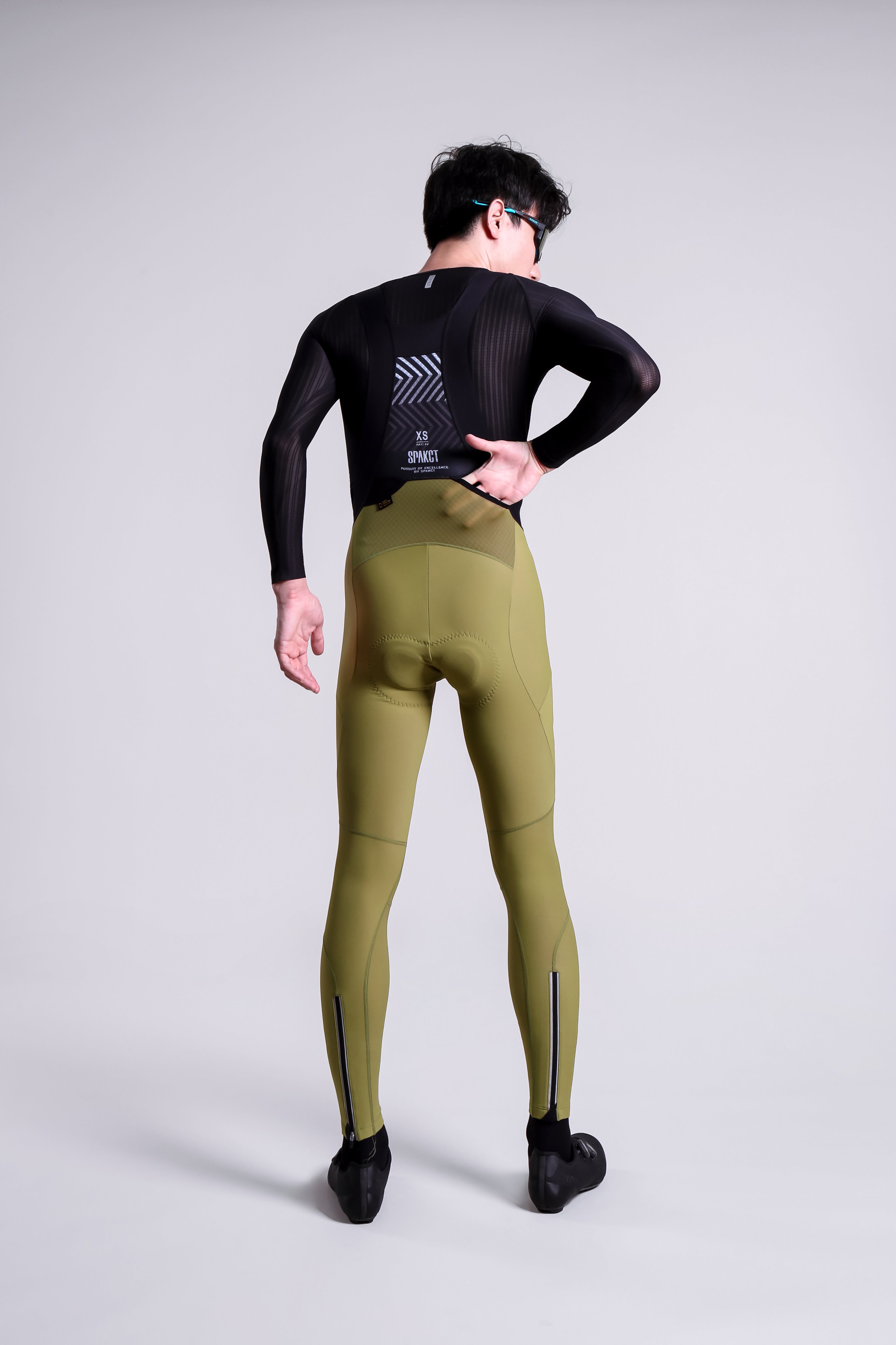 Men's 250g Thermal Fleece Bib Tights | Horse - 32526755528861