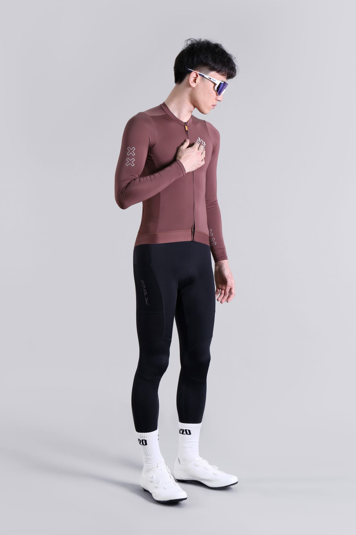 Men's Long Sleeve Earth-Tone Milk Silk Jersey | X - 32526413824157