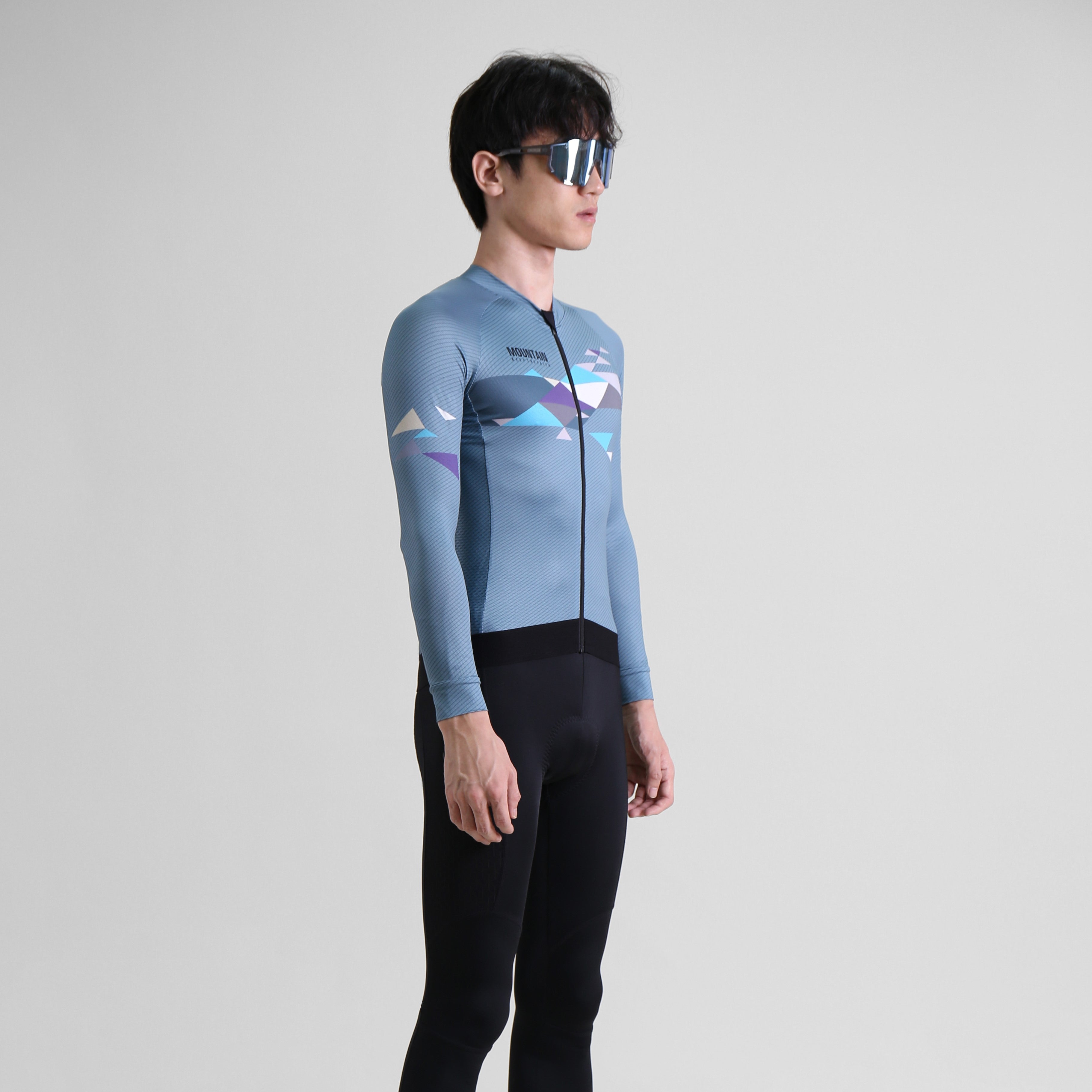 Men's Long Sleeve Jersey | Mountain Range - 30591610880157