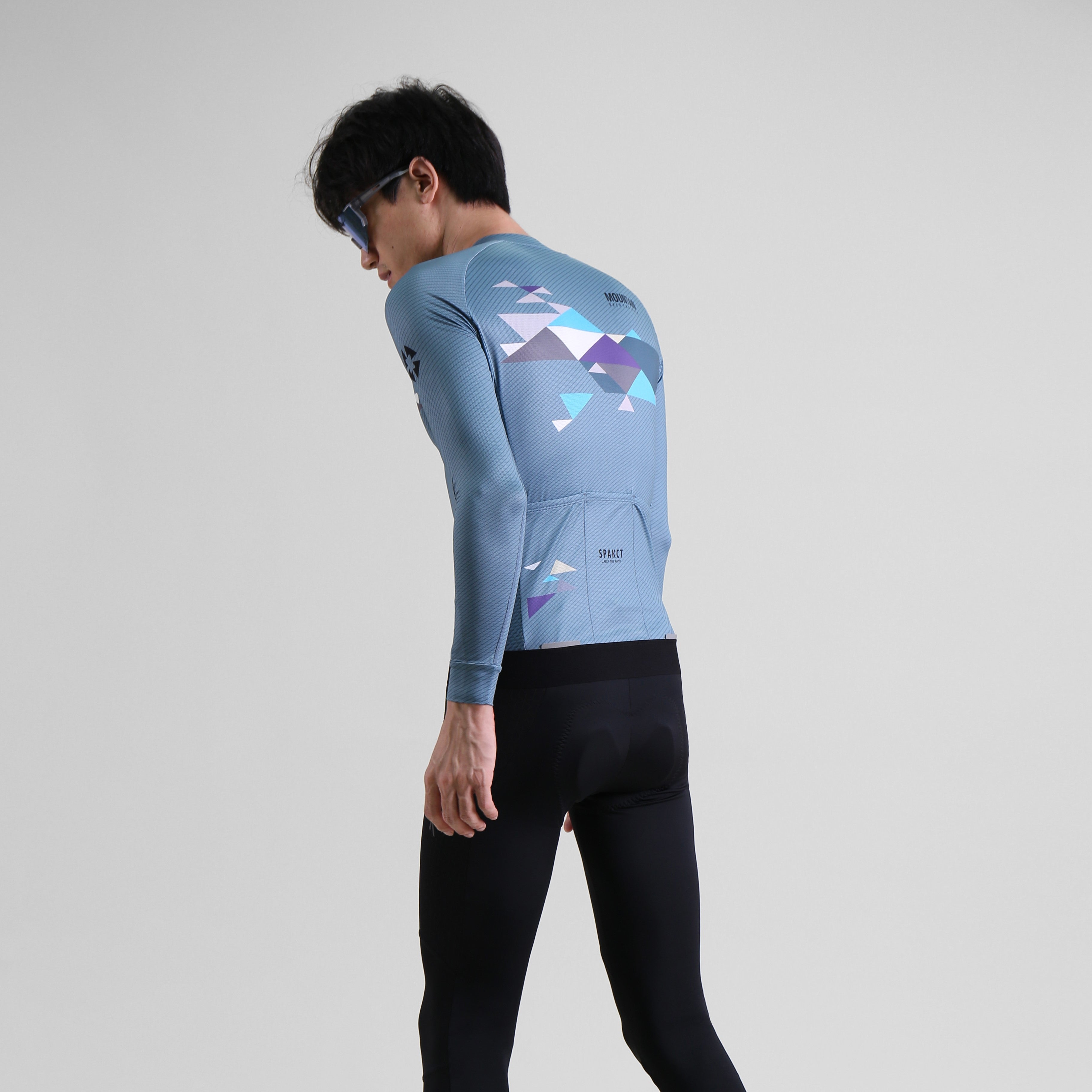 Men's Long Sleeve Jersey | Mountain Range - 30591610945693