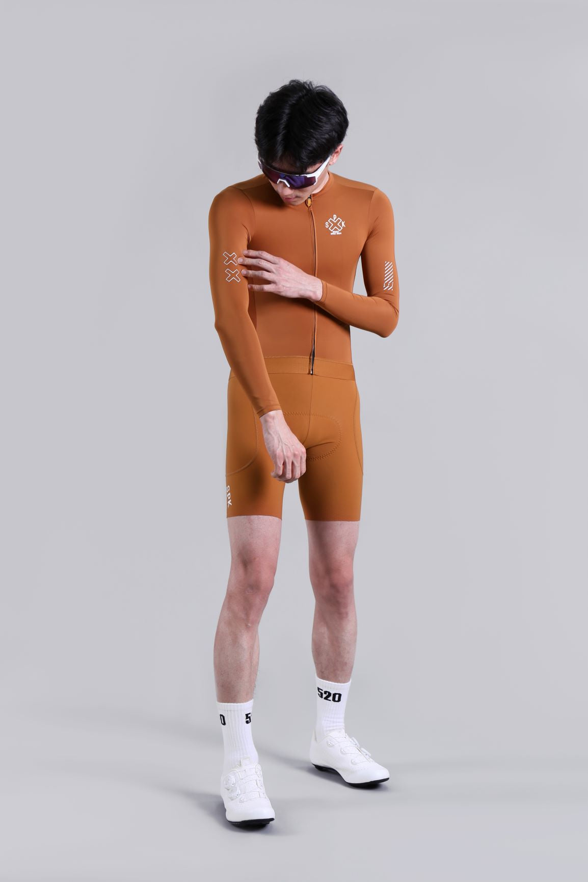 Men's Long Sleeve Earth-Tone Milk Silk Jersey | X - 32526413791389
