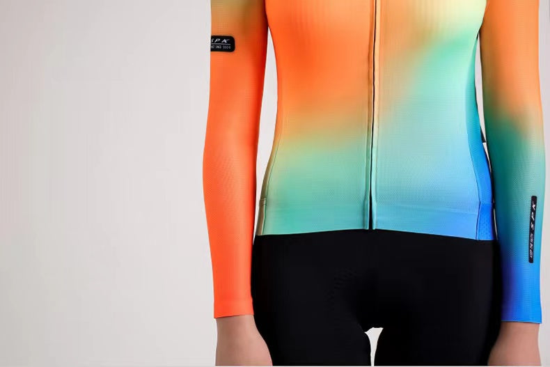 Women's Long Sleeve Gradient Aero Jersey | ELF Ⅱ - 32526673019037